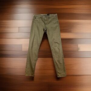 AG Adriano Goldschmied Skinny‎ Jeans Women 30R Olive Green Stretch